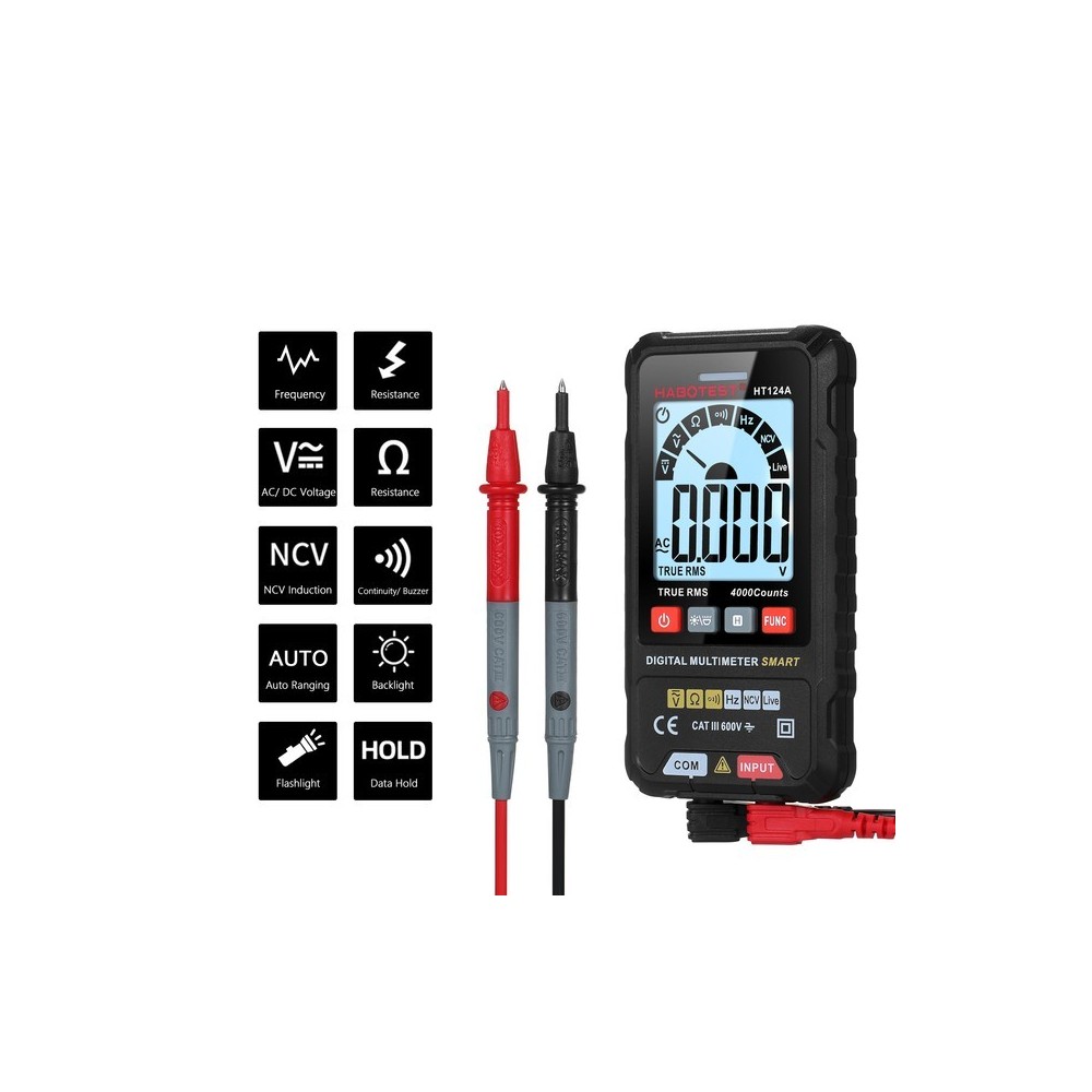 MULTIMETRO DIGITAL INTELIGENTE HABOTEST HT124B