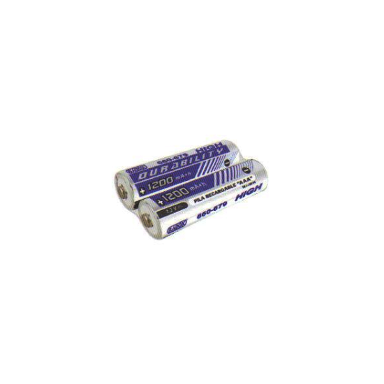 PAR DE BATERIAS RECARGABLES AAA Ni-Mh 1.2V 1200MAH