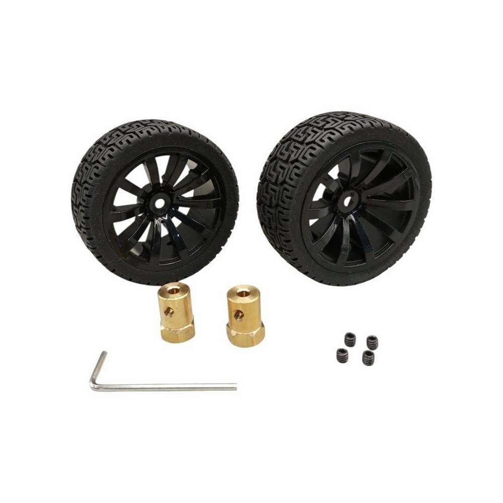 PAR DE LLANTAS PARA MOTORREDUCTOR CON COPLE HEXAGONAL