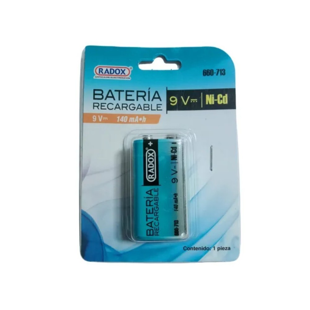 PILA RECARGABLE 9V 140MAH 660-713