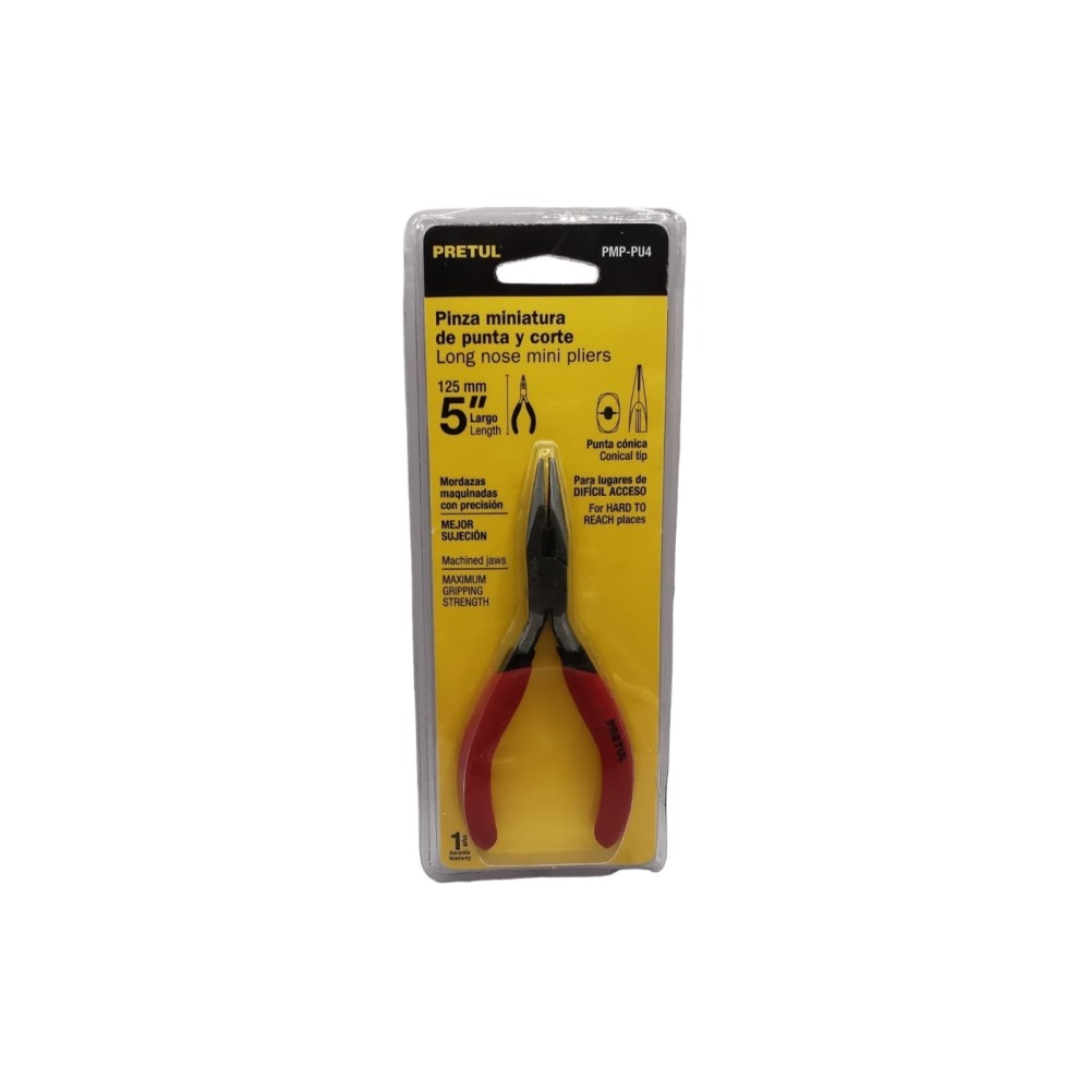 PINZA MINIATURA DE PNTA Y CORTE PRETUL 5"