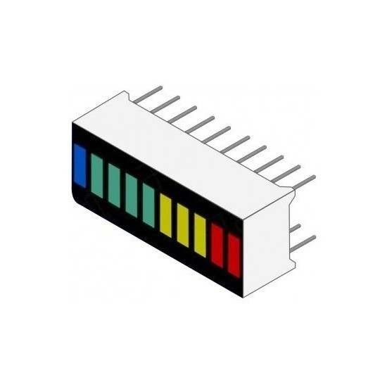 BARRA 10 LED'S DE COLORES