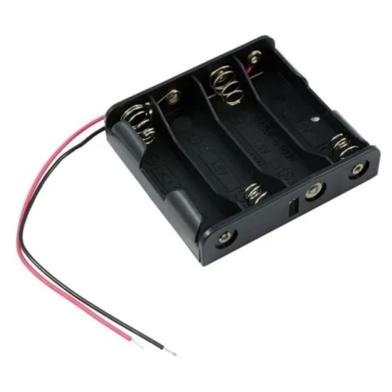 PORTA PILAS PARA 4 AA PARA MONTAJE 660-308