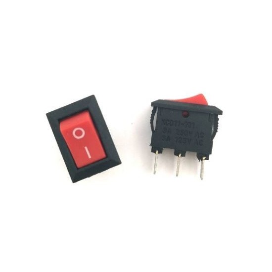 SWITCH TIPO BALANCIN MINI 1P 2T ROJO KCD