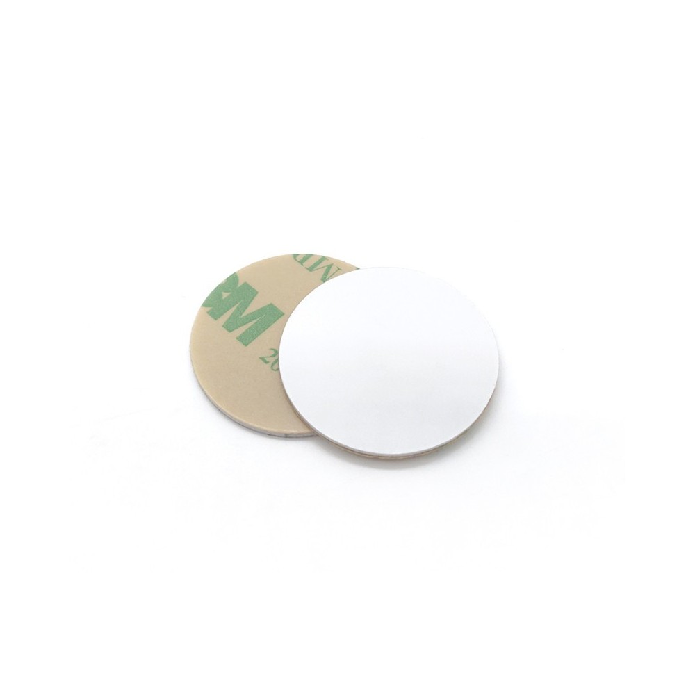TARJETA BLANCA CIRCULAR RFID 125 KHz REGRABABLE