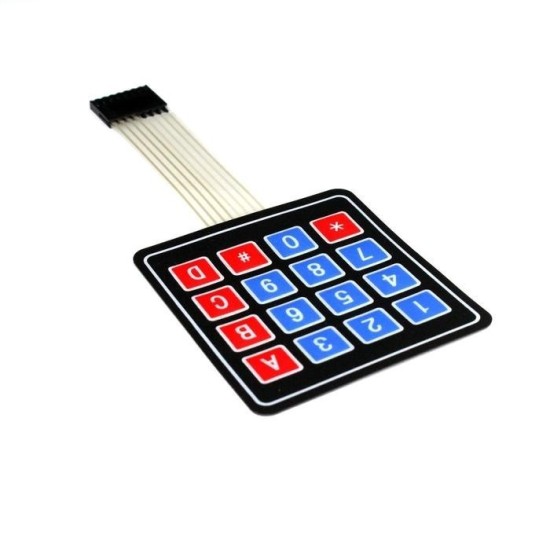 TECLADO MATRICIAL ALFANUMÉRICO DE MEMBRANA 4X4