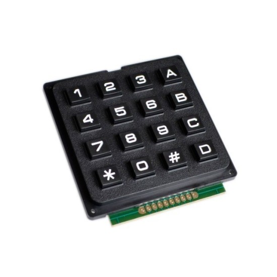 TECLADO MATRICIAL ALFANUMÉRICO RÍGIDO 4X4 PARA ARDUINO