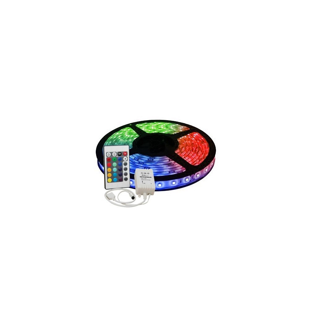 TIRA LED RGB 50-50 12V CON CONTROL 5M