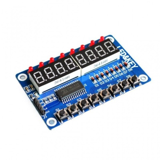 TM1638 MODULO DISPLAY CON TECLADO Y LED 8 BITS