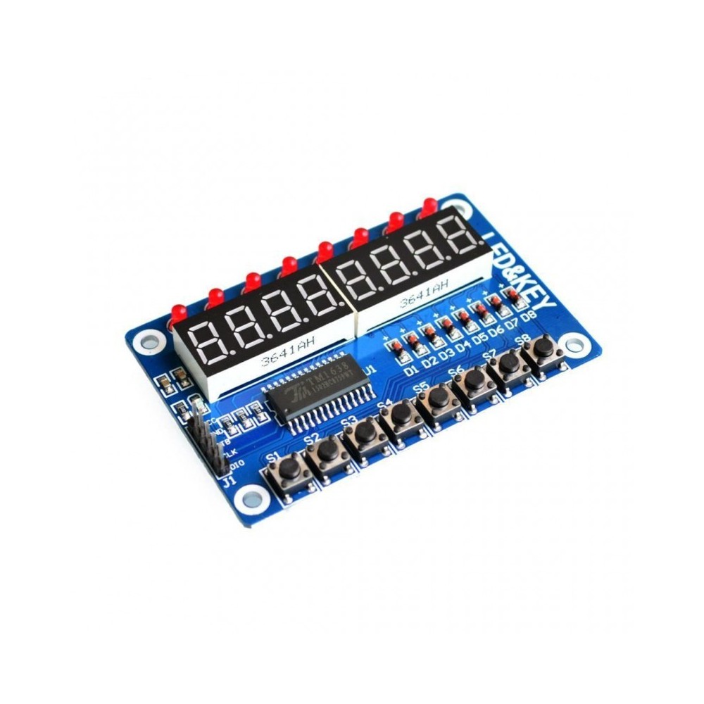 TM1638 MODULO DISPLAY CON TECLADO Y LED 8 BITS