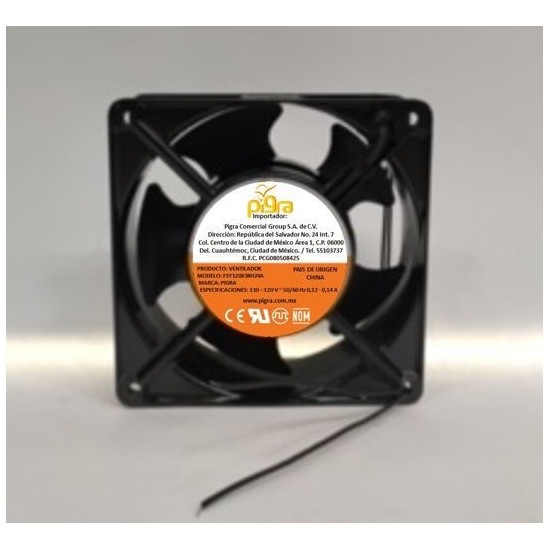 VENTILADOR PIGRA 120X120X25MM 110V