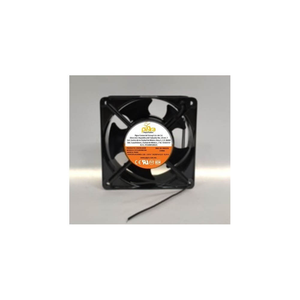VENTILADOR PIGRA 120X120X25MM 110V