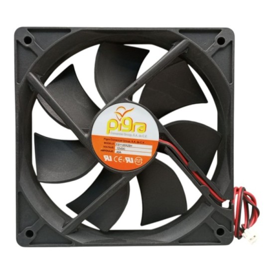 VENTILADOR PIGRA 120X120X25MM 12V