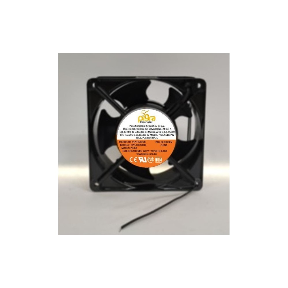 VENTILADOR PIGRA 120X120X25MM 220V