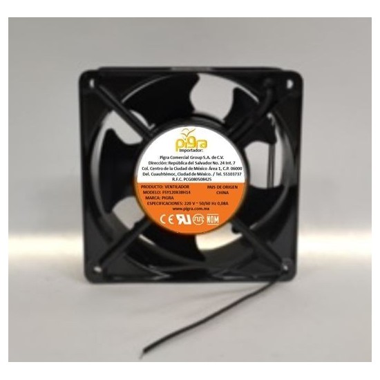 VENTILADOR PIGRA 120X120X38 MM 220V