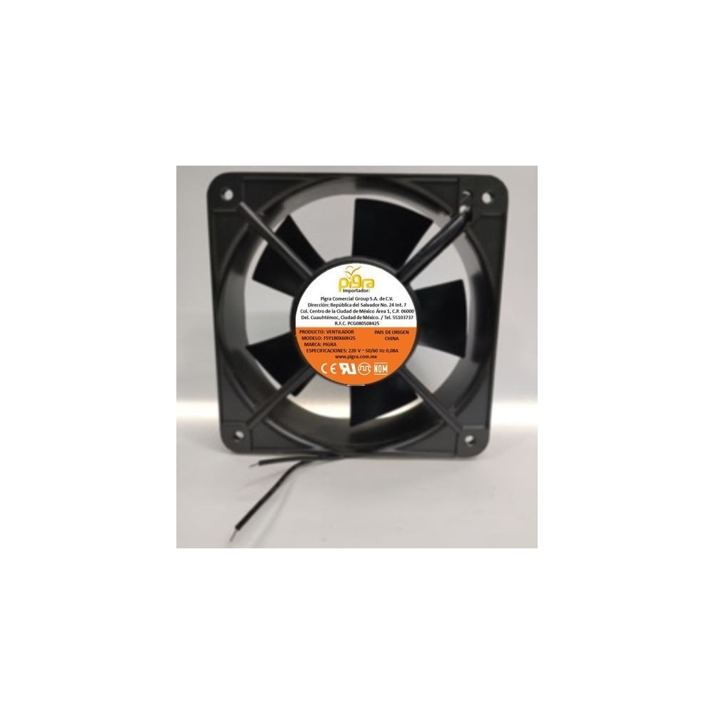 VENTILADOR PIGRA 180X180X60MM 220V