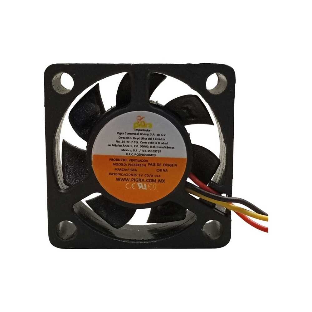 VENTILADOR PIGRA 30X30X10MM 5V