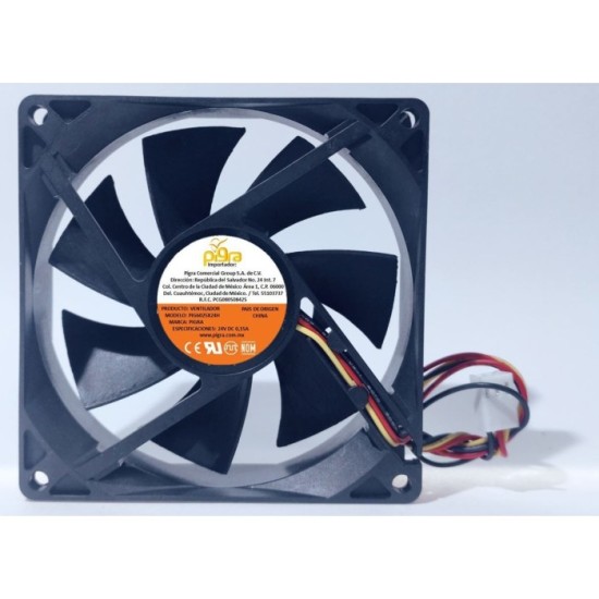 VENTILADOR PIGRA 60X60X25MM 24V