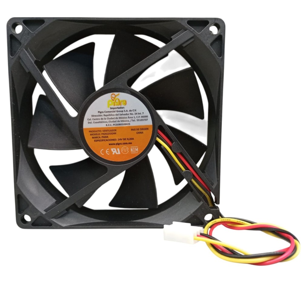 VENTILADOR PIGRA 90X90X25MM 24V