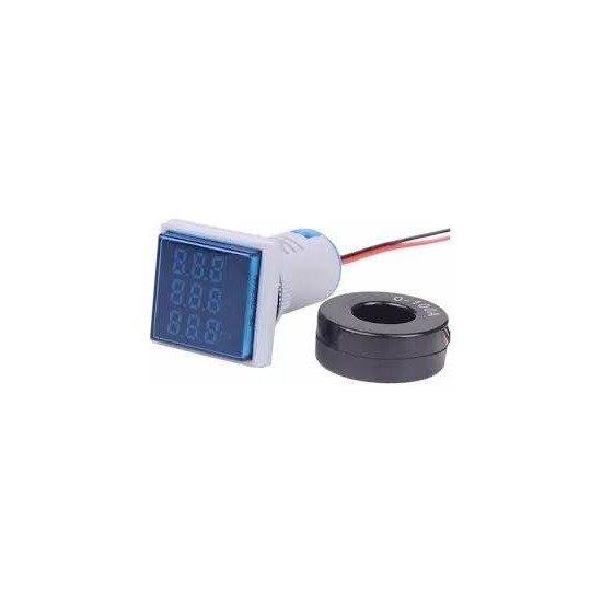 VOLTMETRO AMERÍMETRO FRECUENCIÓMETRO CUADRADO 60-500V AC  0-100A