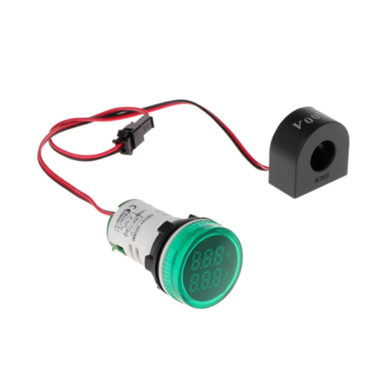VOLTMETRO AMPERIMETRO AC 60-500 V 0-100A D18 REDONDO