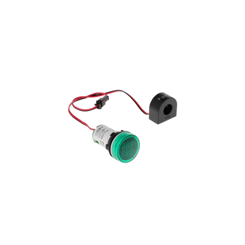 VOLTMETRO AMPERIMETRO AC 60-500 V 0-100A D18 REDONDO