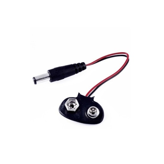 BROCHE PARA BATERÍA CUADRADA 9V CON PLUG PARA ARDUINO