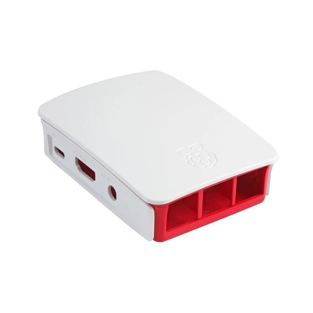CARCASA OFICIAL RASPBERRY PI 3B+ PLASTICO ROJO/BLANCO CASE