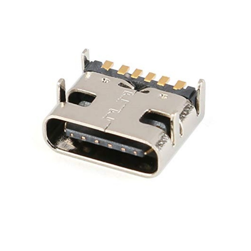 CONECTOR HEMBRA TIPO C PARA IMPRESO 6 PINS