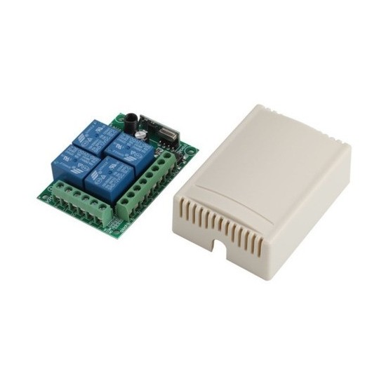 CONTROL DE RADIOFRECUENCIA 433MHZ CON 4 RELEVADORES