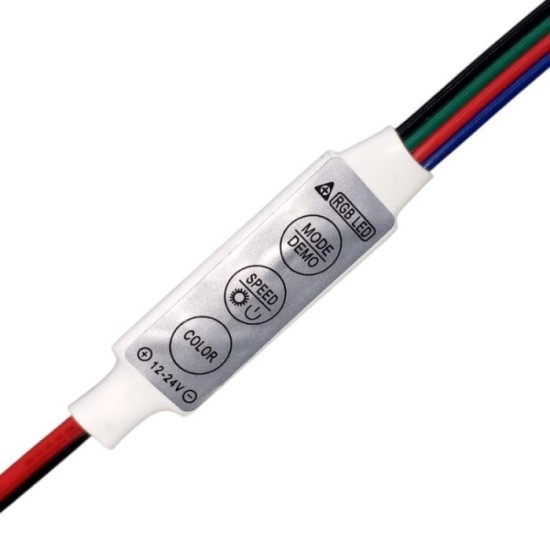 CONTROLADOR PARA TIRA LED RGB 12/24 VDC