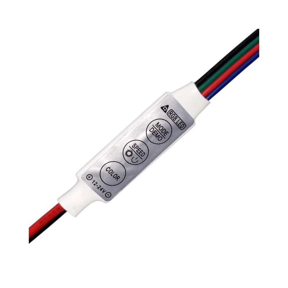 CONTROLADOR PARA TIRA LED RGB 12/24 VDC