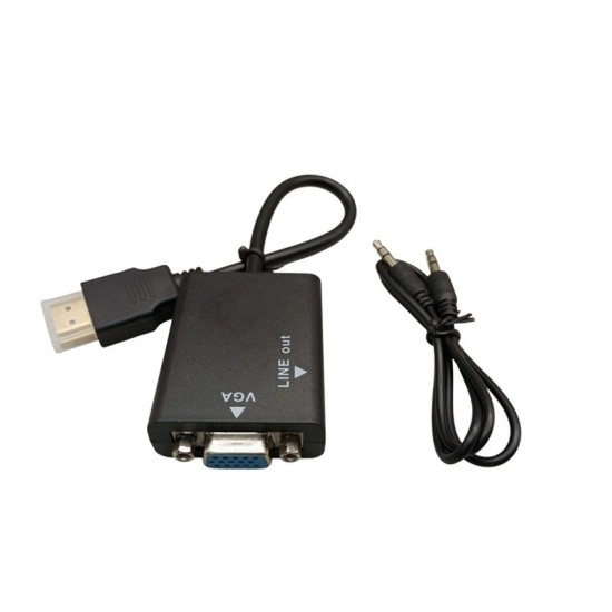 CONVERTIDOR HDMI A VGA FULL HD CABLE AUDIO