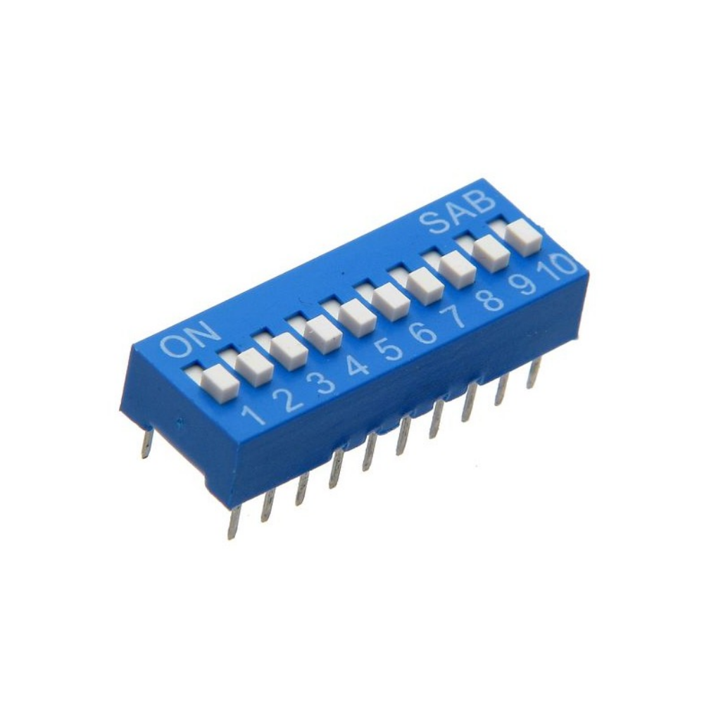 DIP SWITCH 10 POSICIONES AZUL