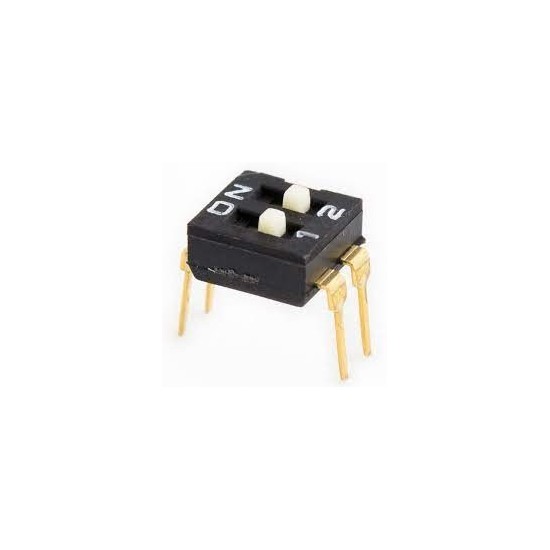 DIP SWITCH 2 POSICIONES NEGRO