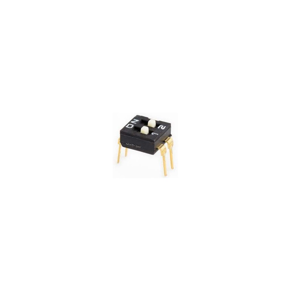 DIP SWITCH 2 POSICIONES NEGRO