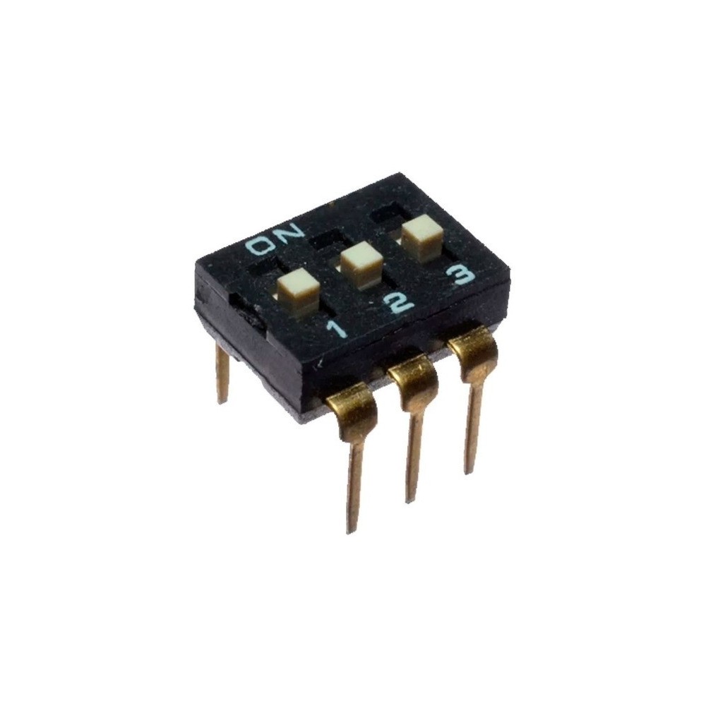 DIP SWITCH 3 POSICIONES NEGRO