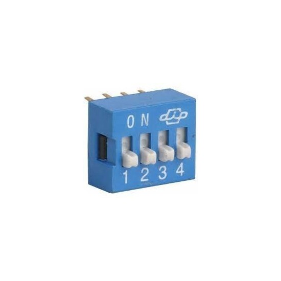 DIP SWITCH 4 POSICIONES AZUL