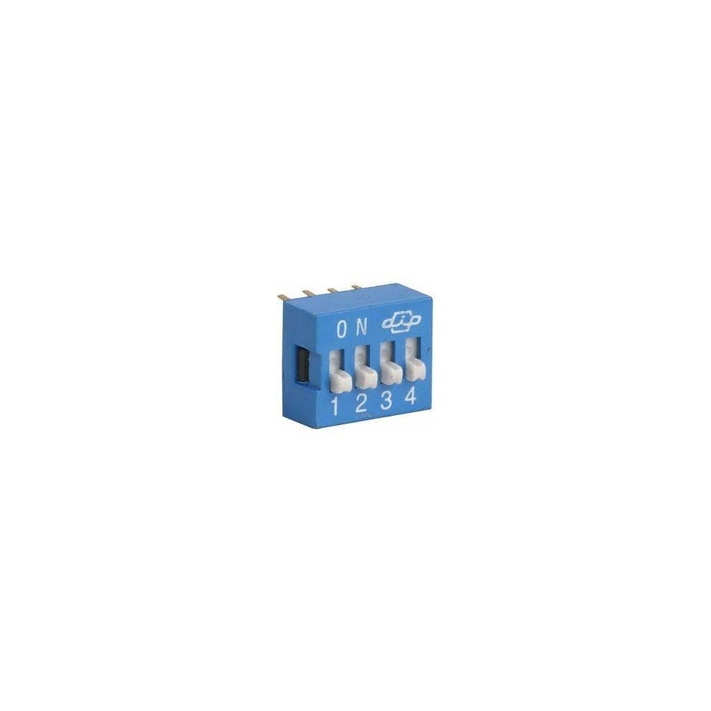 DIP SWITCH 4 POSICIONES AZUL