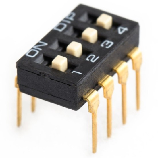DIP SWITCH 4 POSICIONES NEGRO