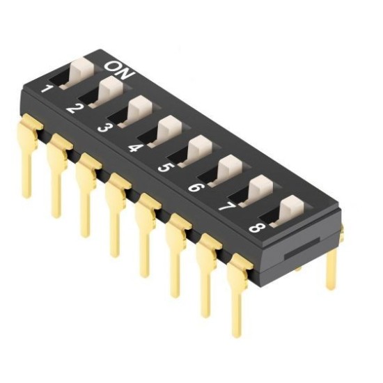 DIP SWITCH 8 POSICIONES NEGRO
