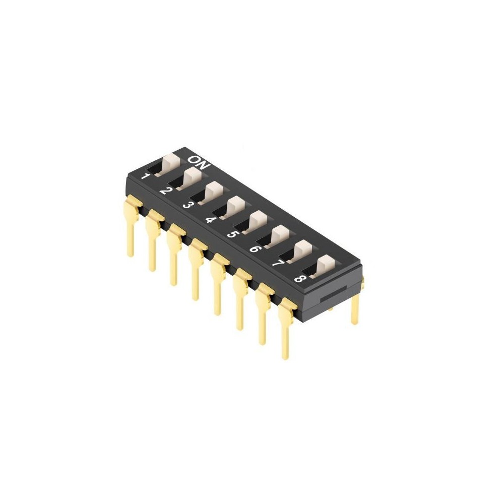 DIP SWITCH 8 POSICIONES NEGRO