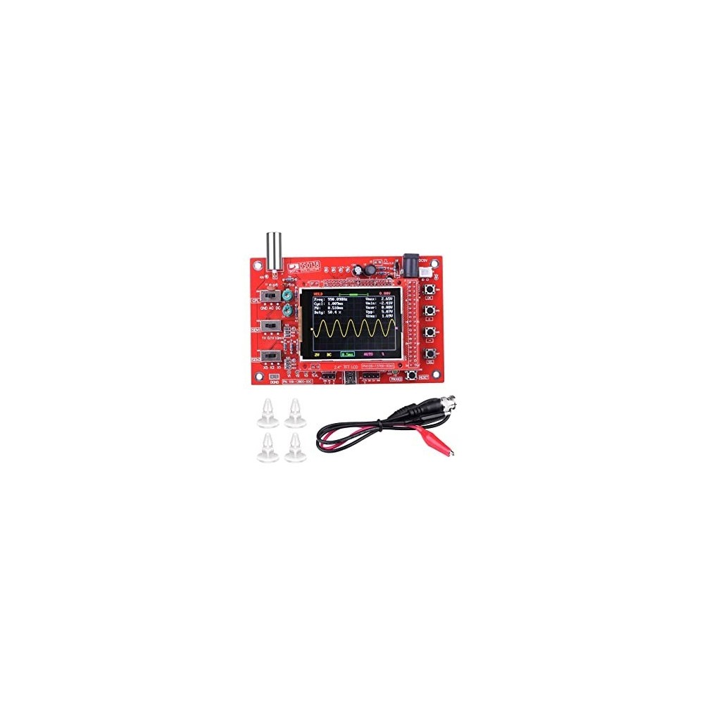 DSO138 OSCILOSCOPIO CON CASE 200KHZ ROJO