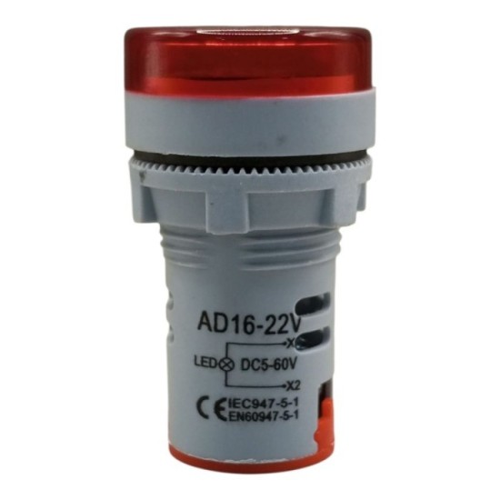 AD16-22DSV VOLTMETRO REDONDO DC 5-60 VCD