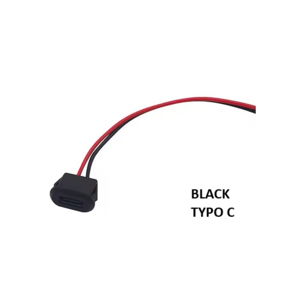 JACK USB TIPO C PARA CHASIS CON CABLE HEMBRA