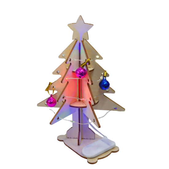 KIT ÁRBOL DE NAVIDAD CON ESFERAS Y LUCES