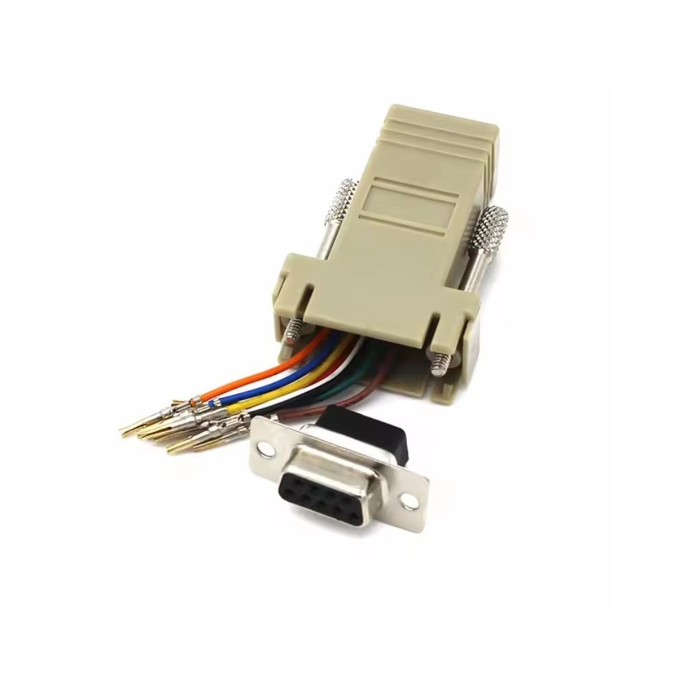 ADAPTADOR ARMABLE DB9 HEMBRA A RJ45 DE 8 CABLES AJUSTABLE RJ45-DB9ARM
