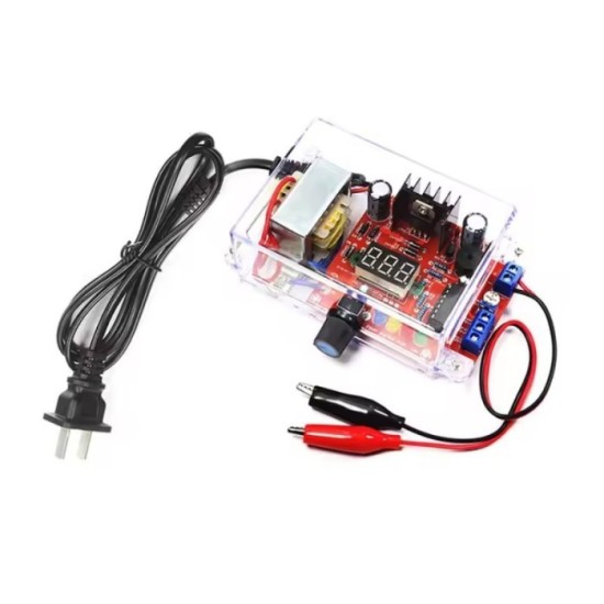 KIT MINI FUENTE REGULADA LM317 1.25V-6V CON VOLTMETRO Y CASE KIT-MFR