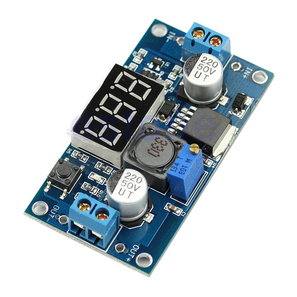 LM2596S MÓDULO STEP-DOWN DC-DC 3-40V  CON DISPLAY
