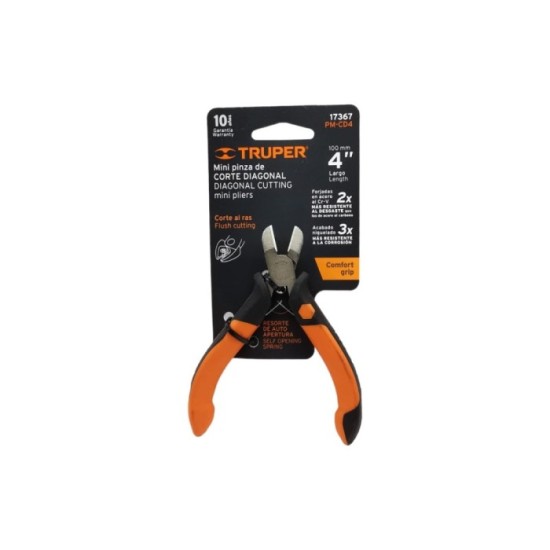 MINI PINZA DE CORTE DIAGONAL TRUPER 4"